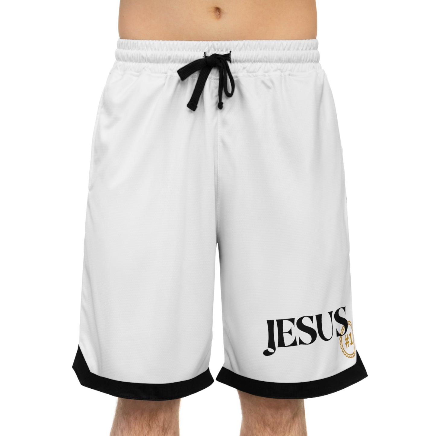 « Jesus » Basketball Rib Shorts (AOP)