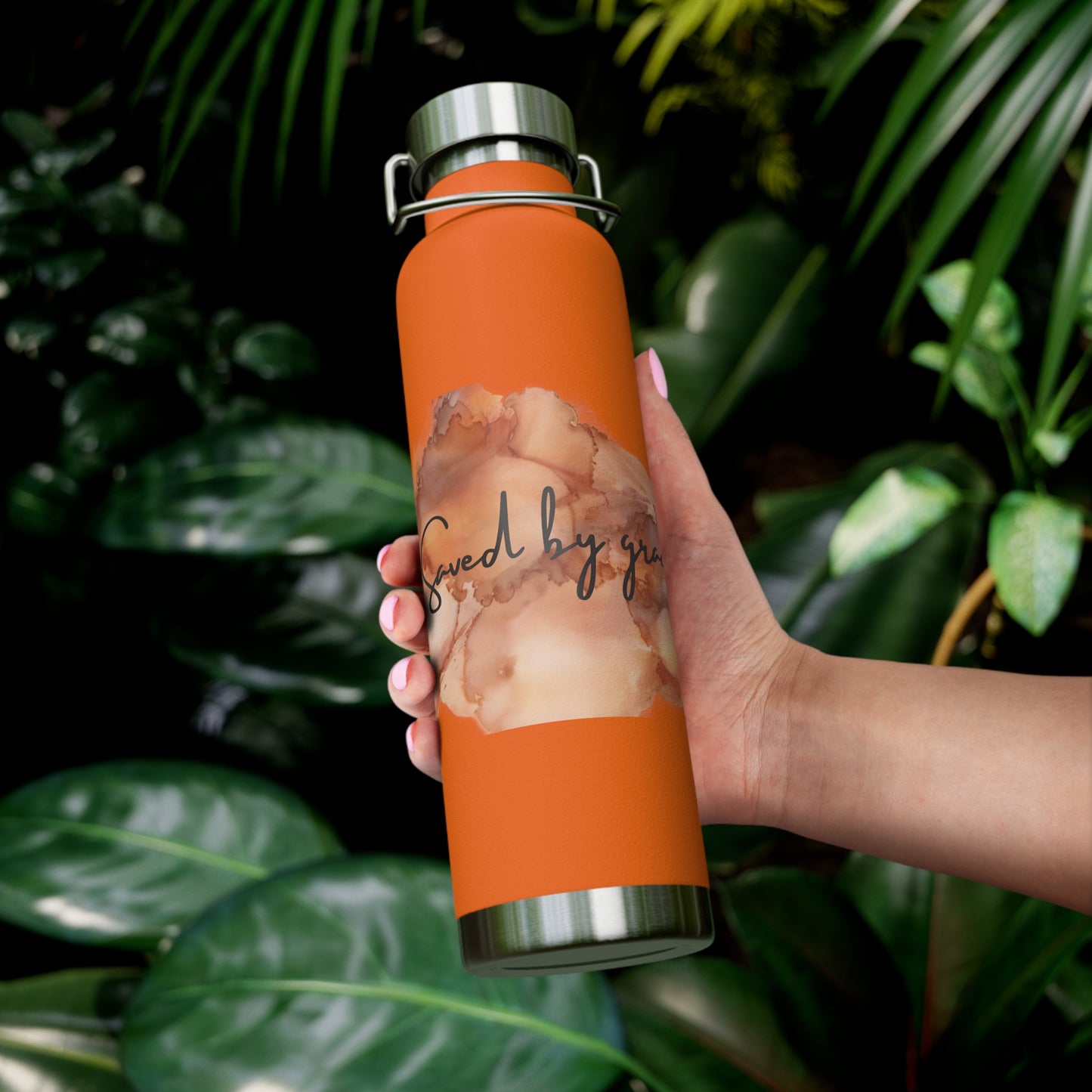 « Saved by grace » Copper Vacuum Insulated Bottle, 22oz